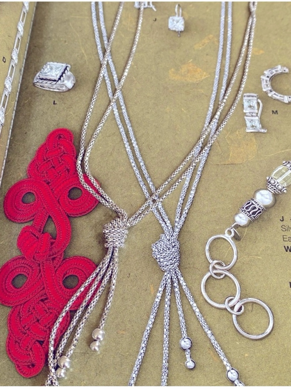 Silpada sterling Knot Lariat Necklace  17” inches “Not your Corporate Tie” N1497 - Picture 9 of 10